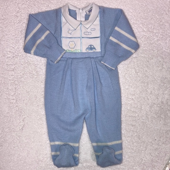 Vintage carriage boutique acrylic knit one piece 3m